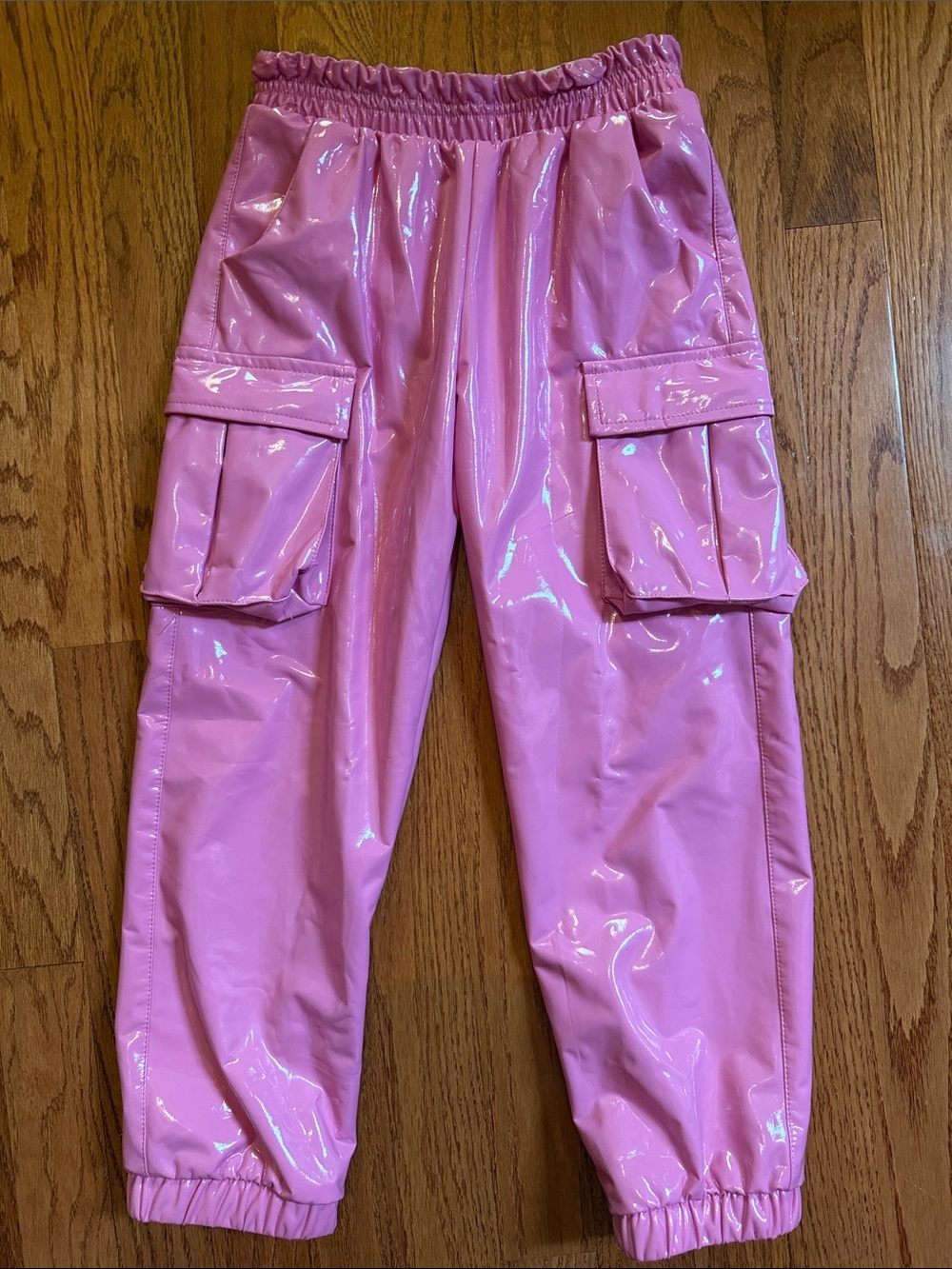Baby Sara Kids Pink Shiny Cargo Joggers - Casual Comfort